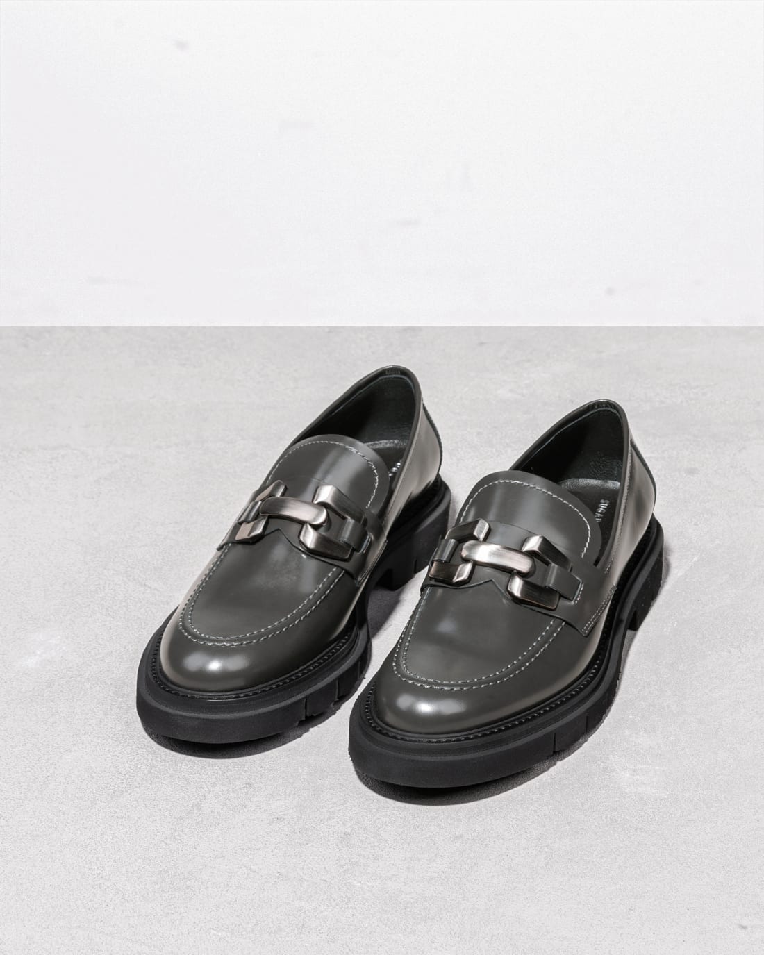 Серые кожаные мокасины - Image 2 of 5