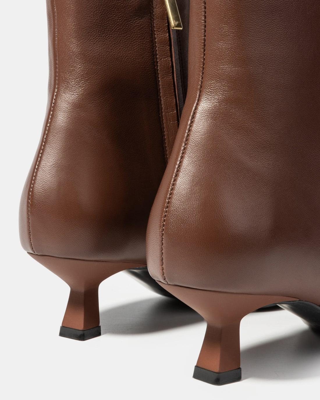 Коричневые кожаные ботильоны - Image 4 of 5