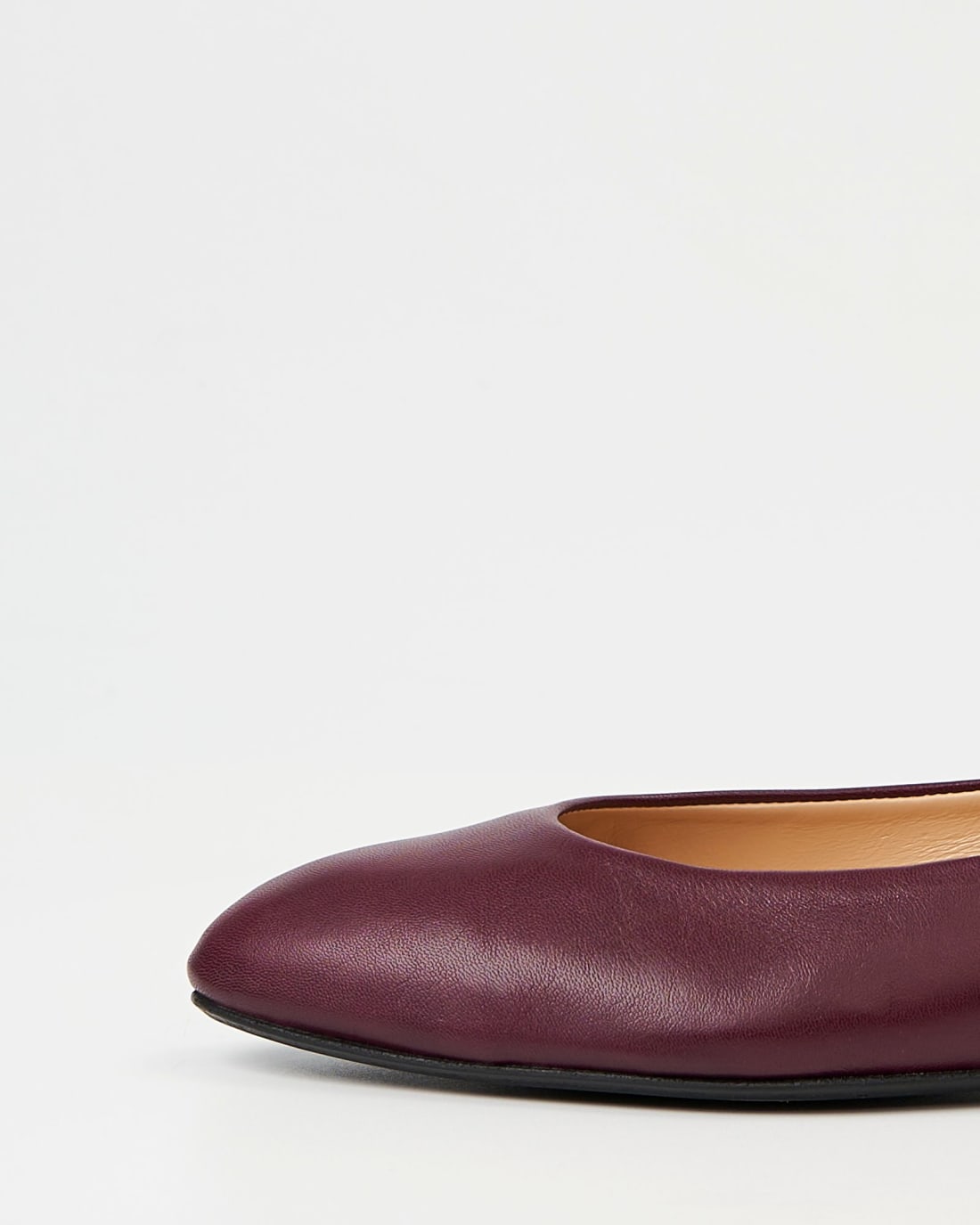 Бордовые кожаные балетки - Image 4 of 4
