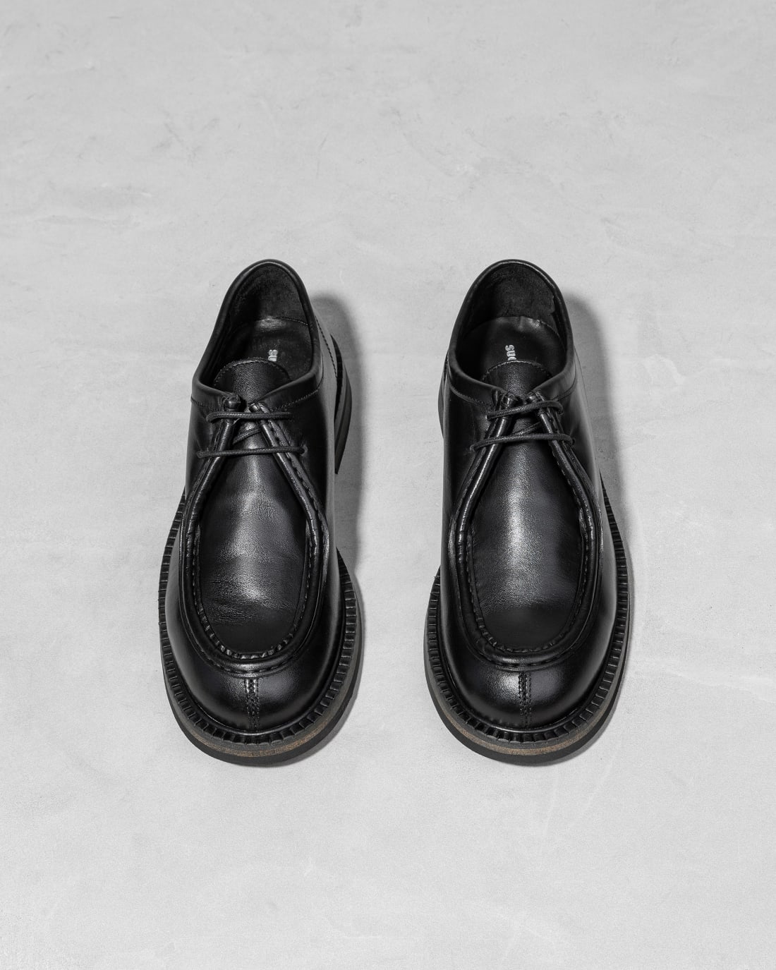 Черные кожаные полуботинки