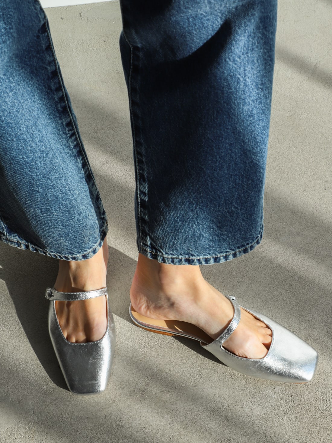 Серебристые слиперы из натуральной кожи - Image 5 of 5