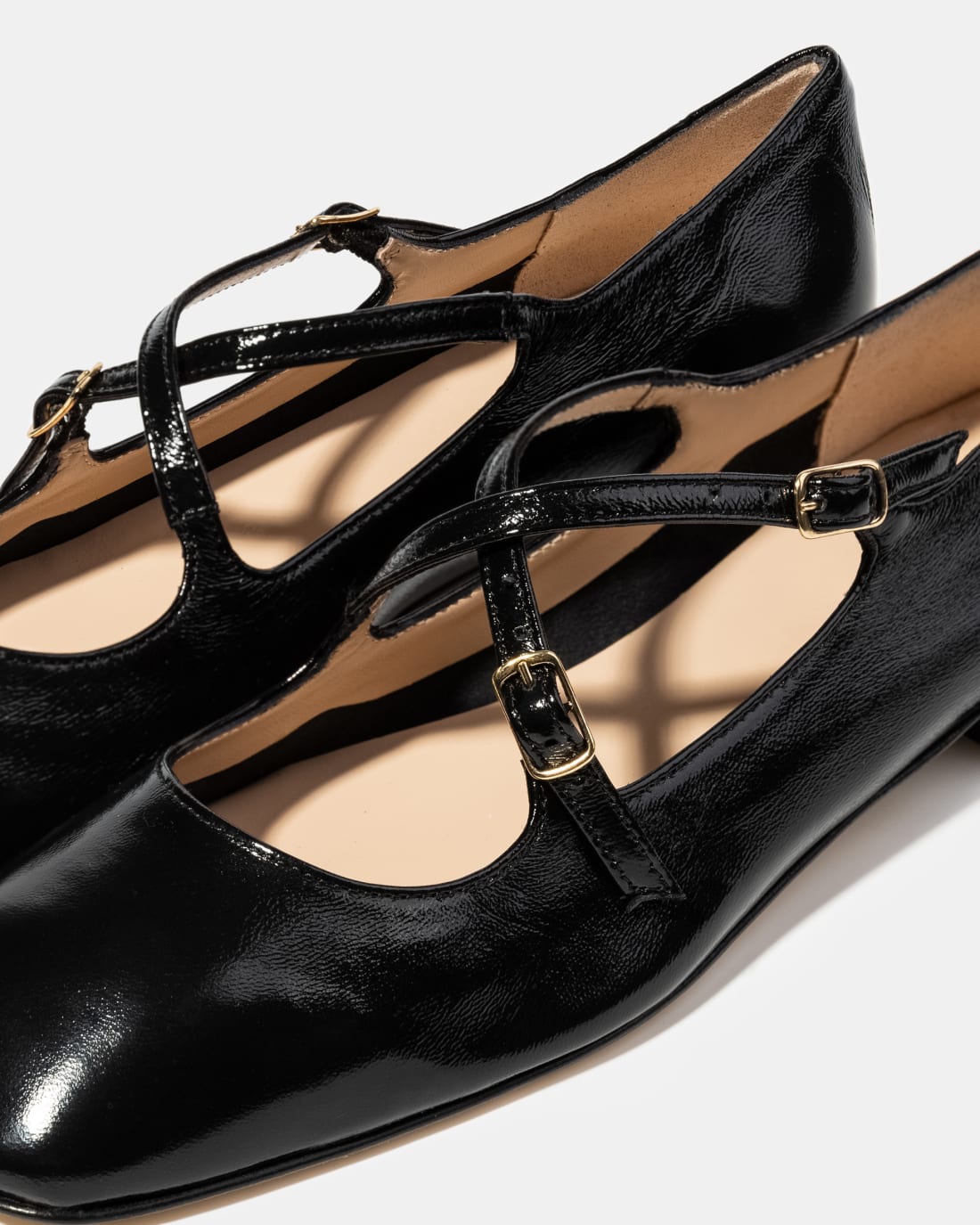 Черные кожаные туфли на низком каблуке - Image 4 of 5