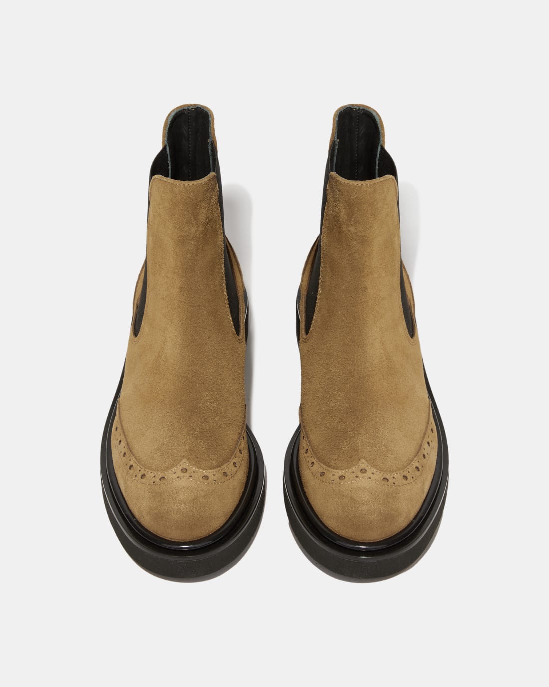 Ботинки челси из замши горчичного цвета