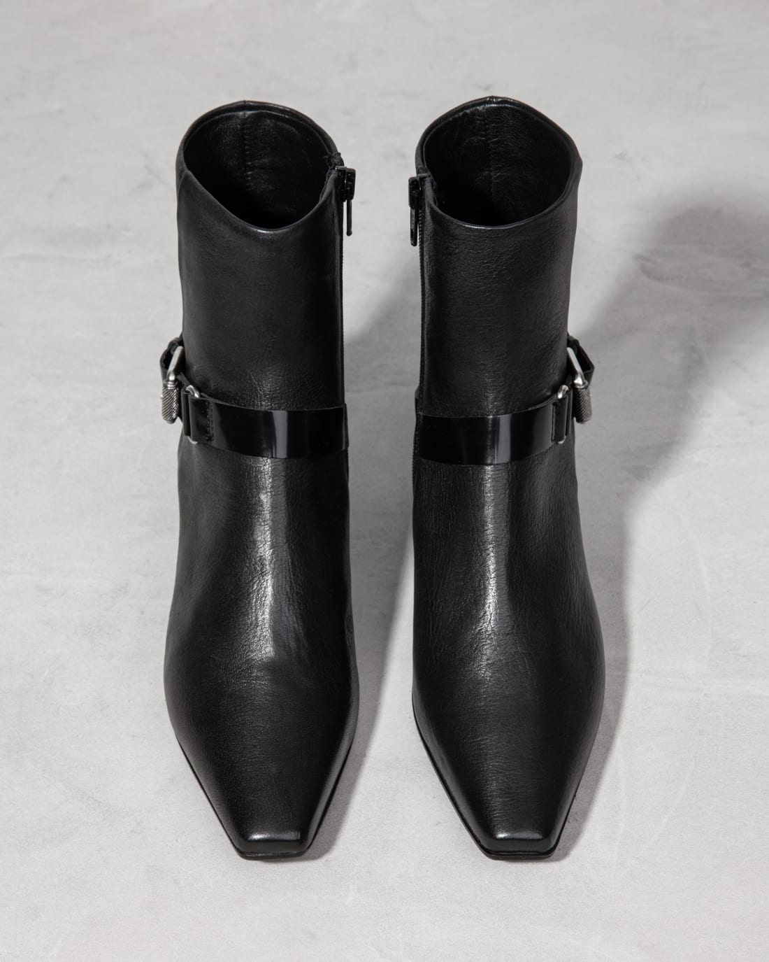 Черные кожаные ботильоны на каблуке - Image 3 of 6