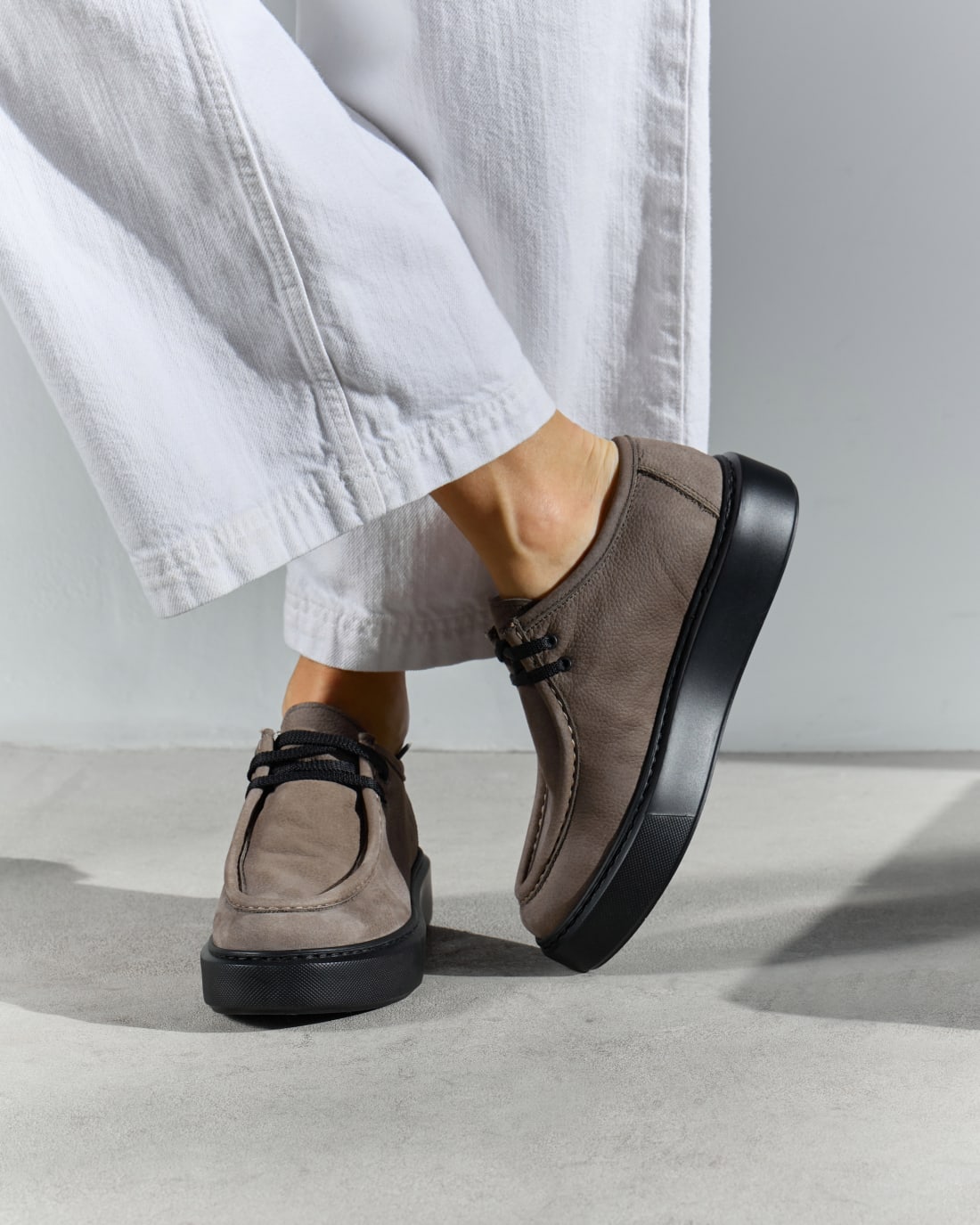 Тёмно-серые кожаные полуботинки - Image 5 of 6