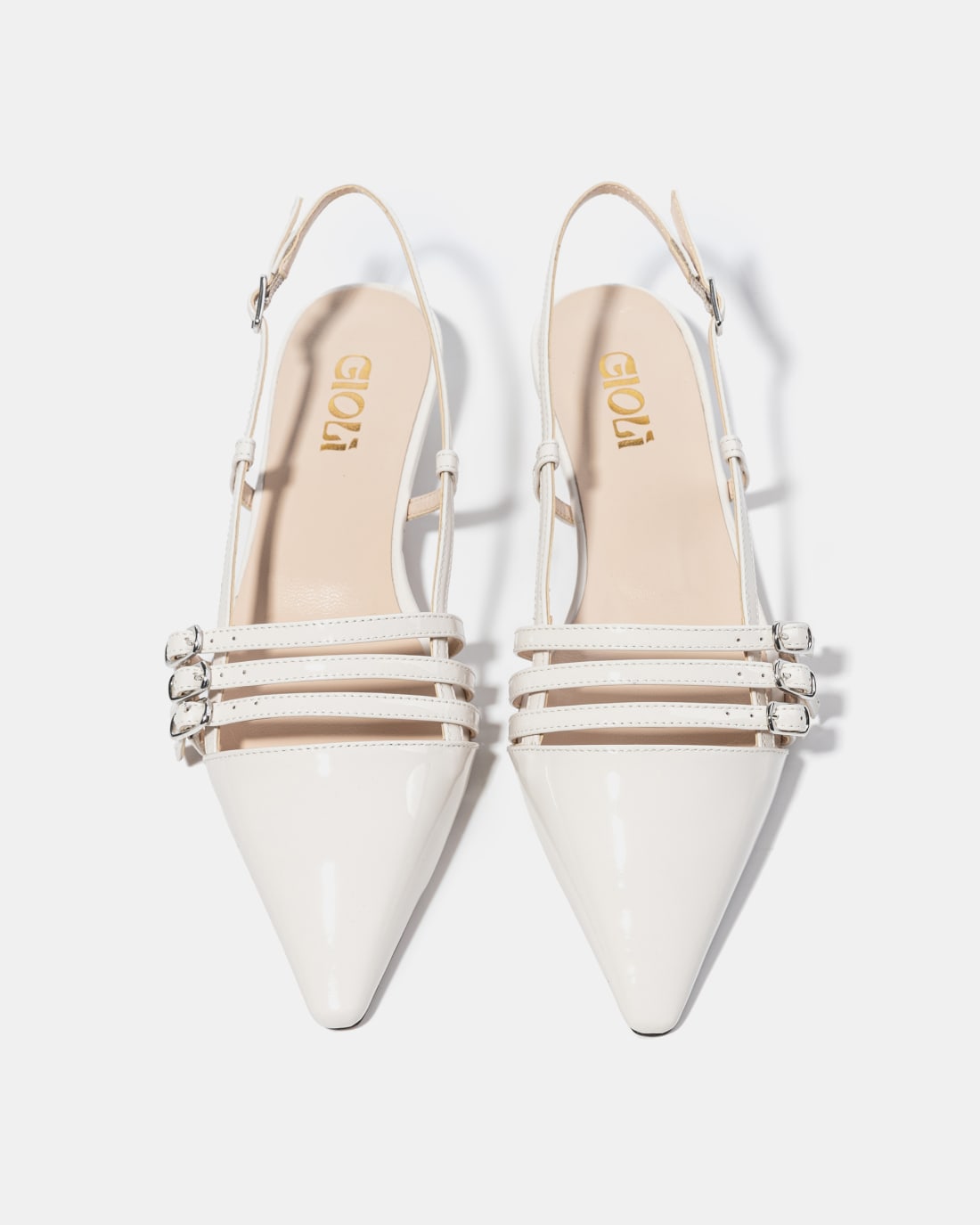 Белые лакированные туфли с ремешками - Image 3 of 4