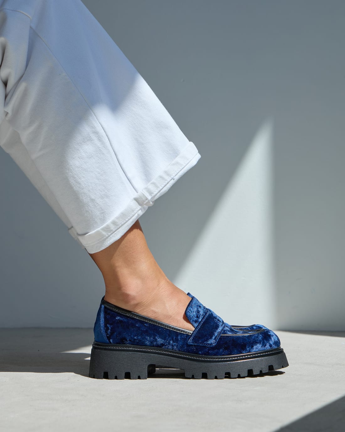 Синие бархатные лоферы - Image 7 of 7