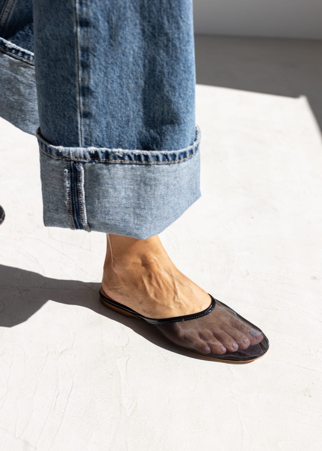 Черные слиперы из текстильной сетки - Image 5 of 5