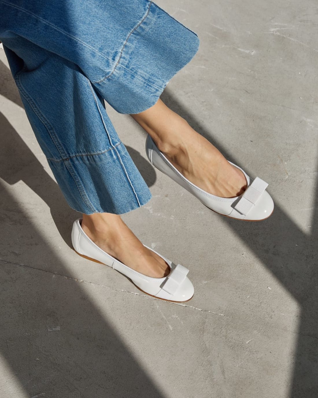 Белые кожаные балетки - Image 6 of 7