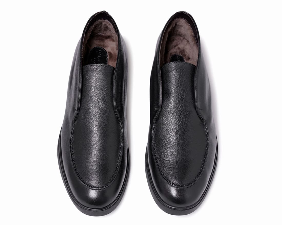 Мужские зимние чёрные кожаные ботинки - Image 3 of 4