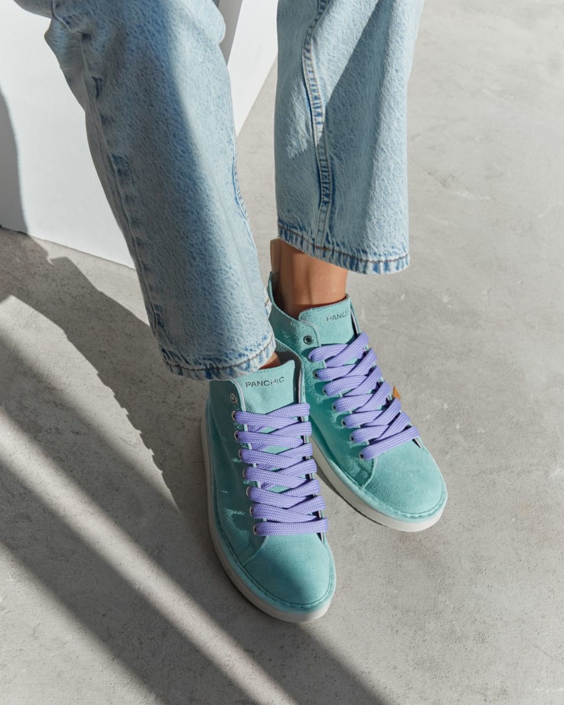 Светло-бирюзовые замшевые кеды - Image 6 of 7