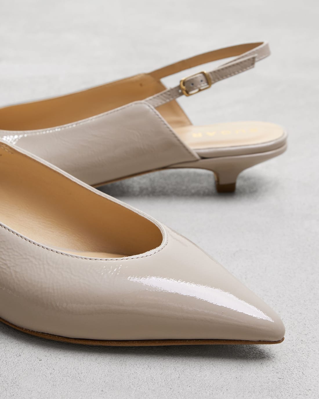 Серо-бежевые кожаные туфли - Image 4 of 4