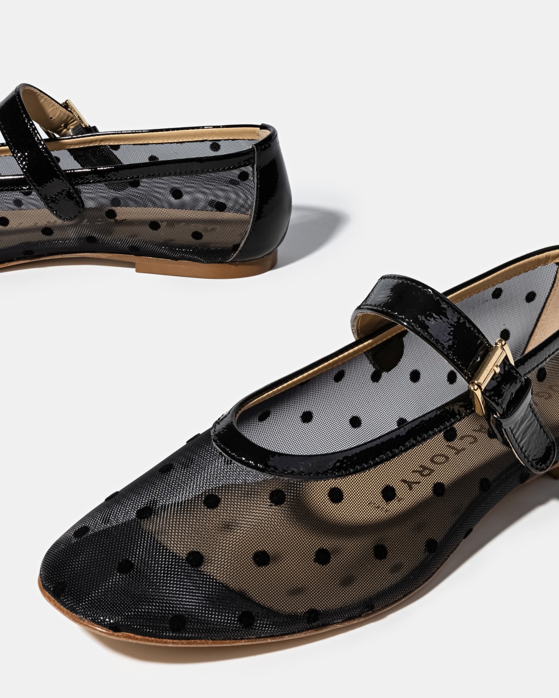 Черные балетки из текстильной сетки - Image 4 of 6