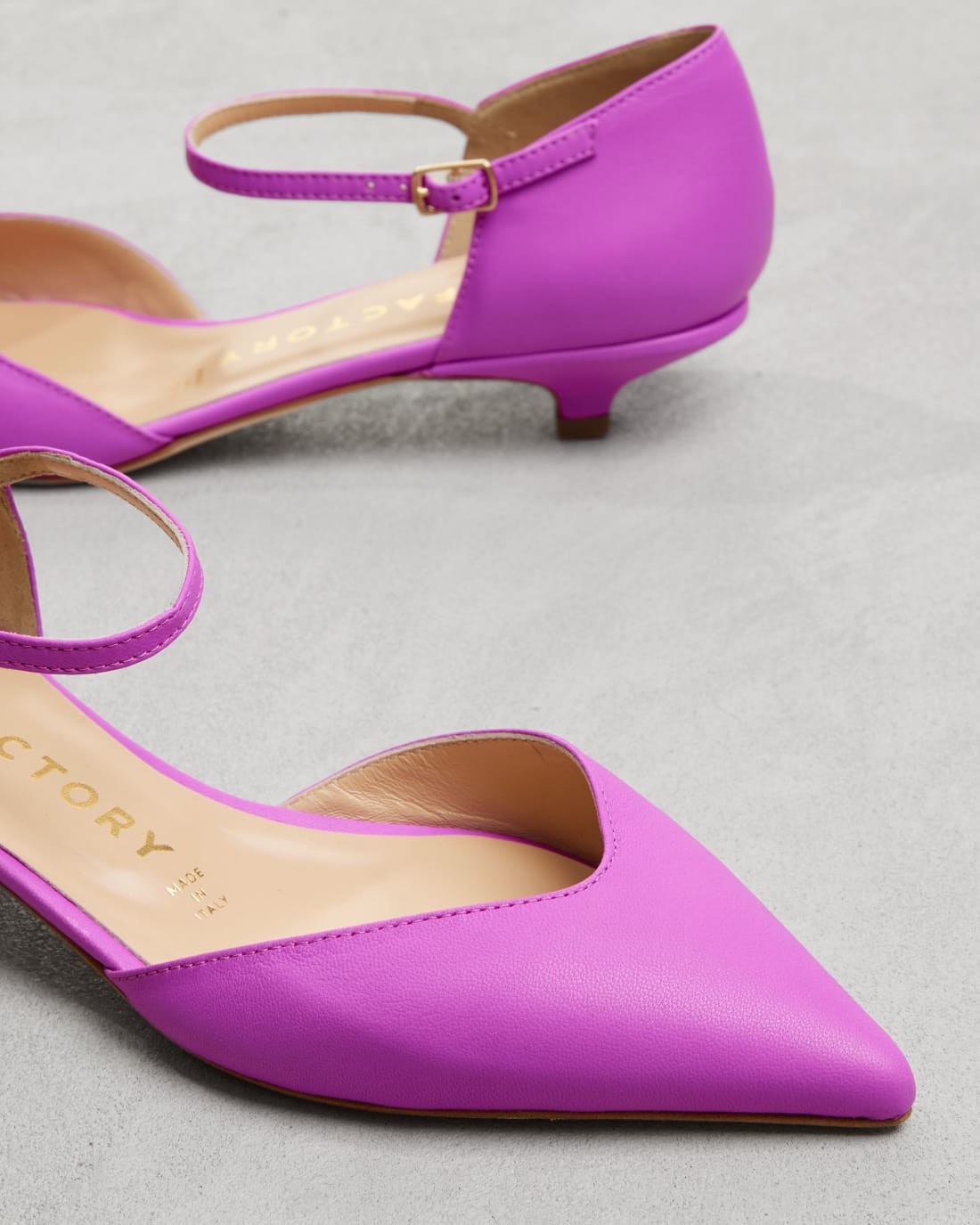 Фуксия кожаные туфли - Image 4 of 7