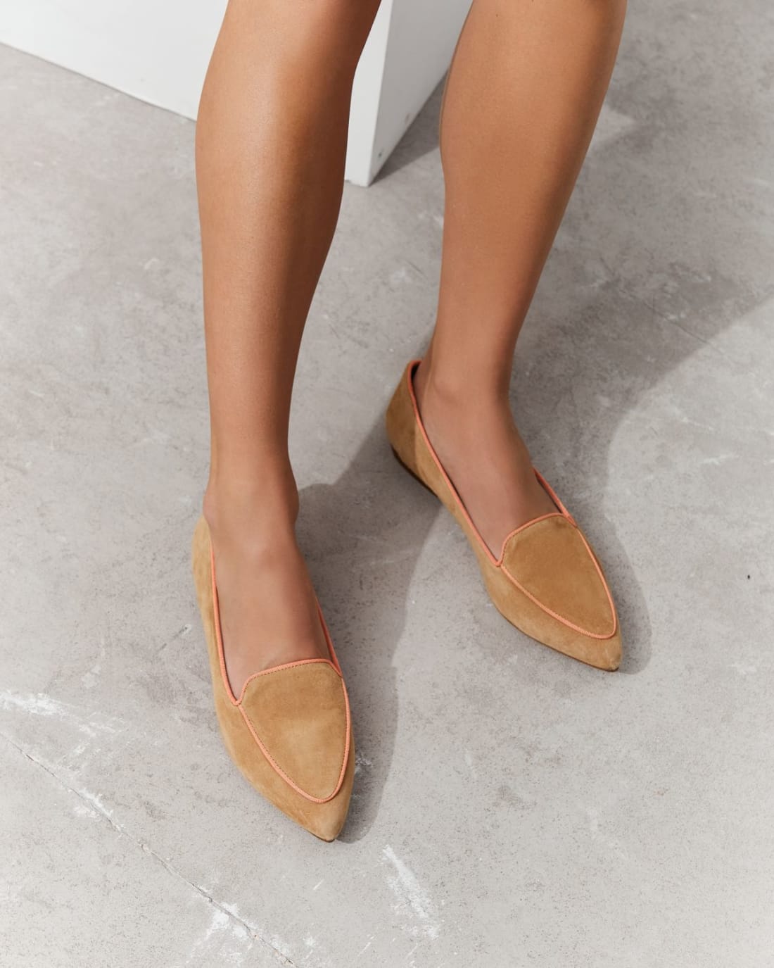 Темно-бежевые замшевые лоферы - Image 5 of 5