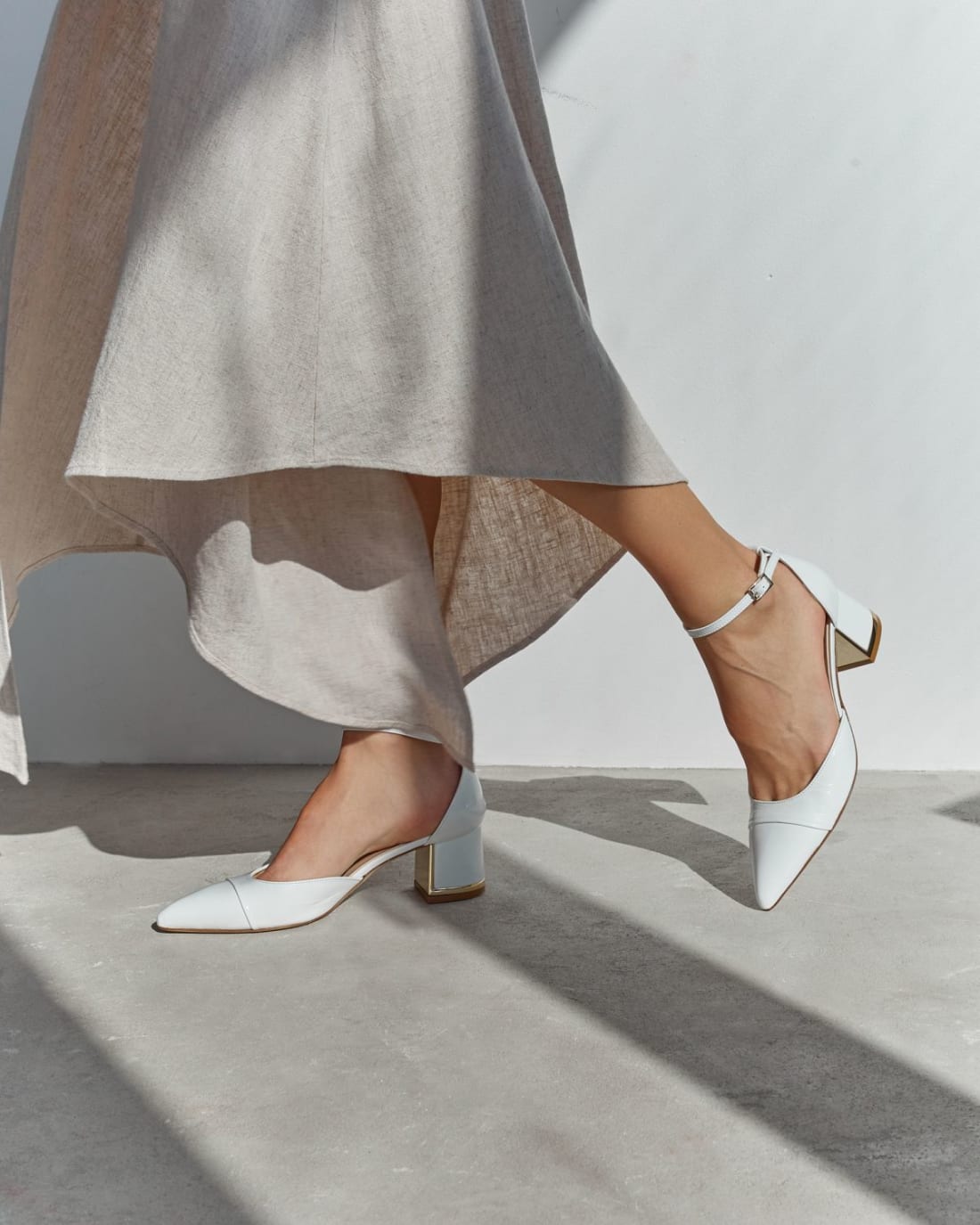 Белые кожаные туфли - Image 6 of 7