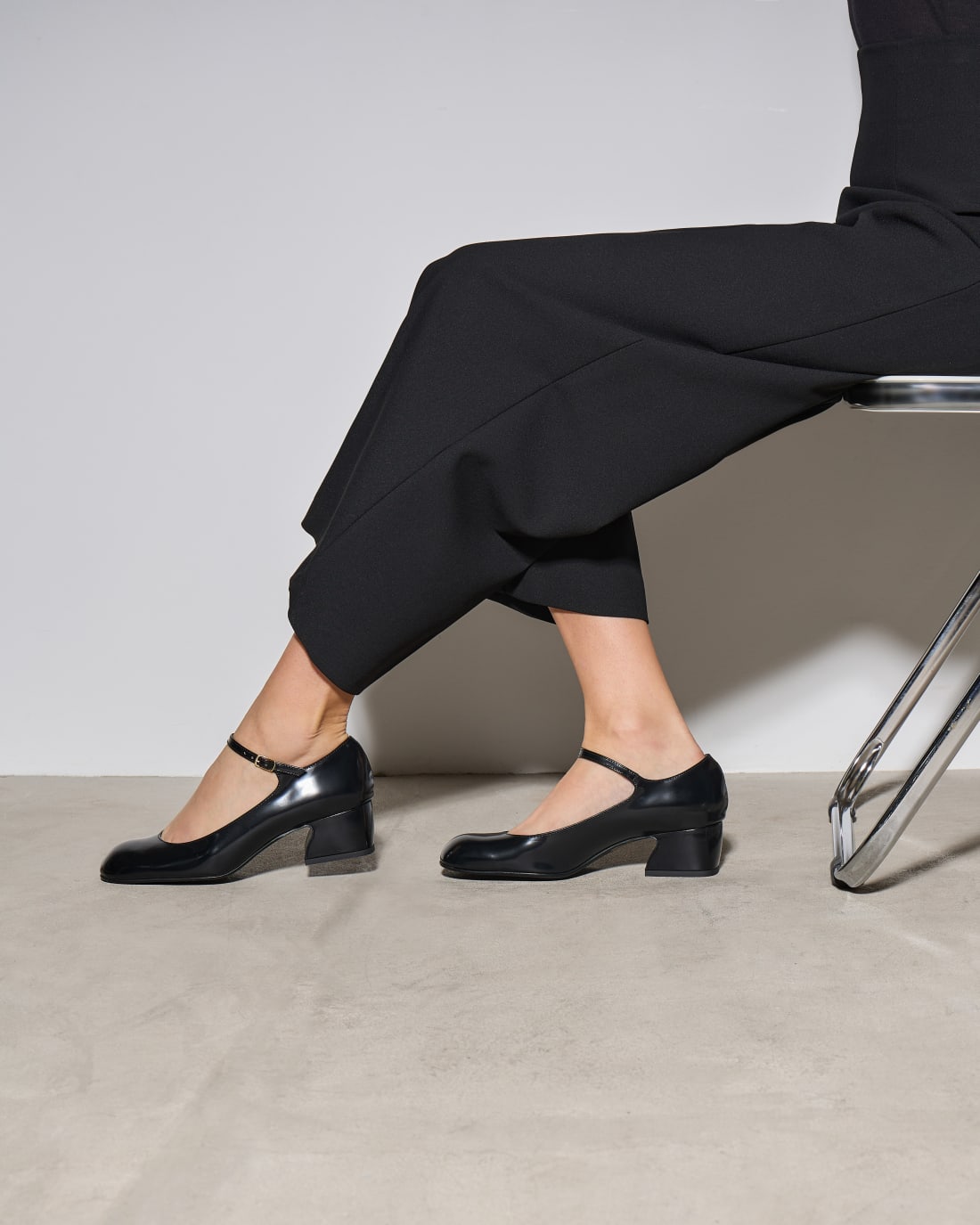 Черные кожаные туфли на каблуке - Image 6 of 6