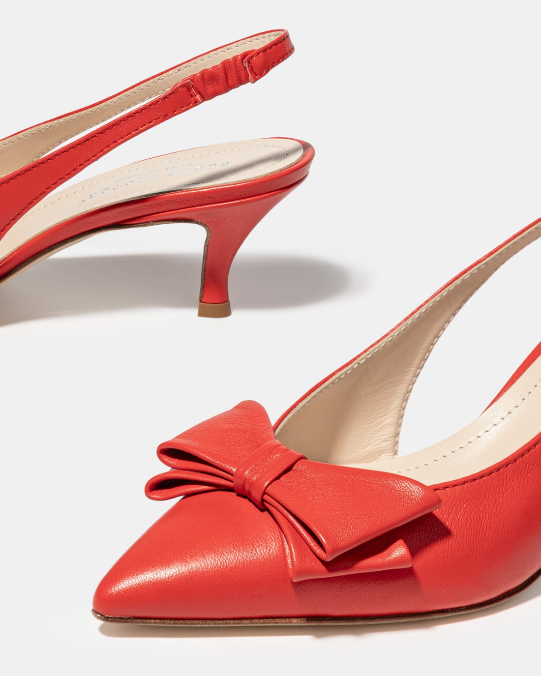 Красные кожаные туфли с бантиком - Image 4 of 4