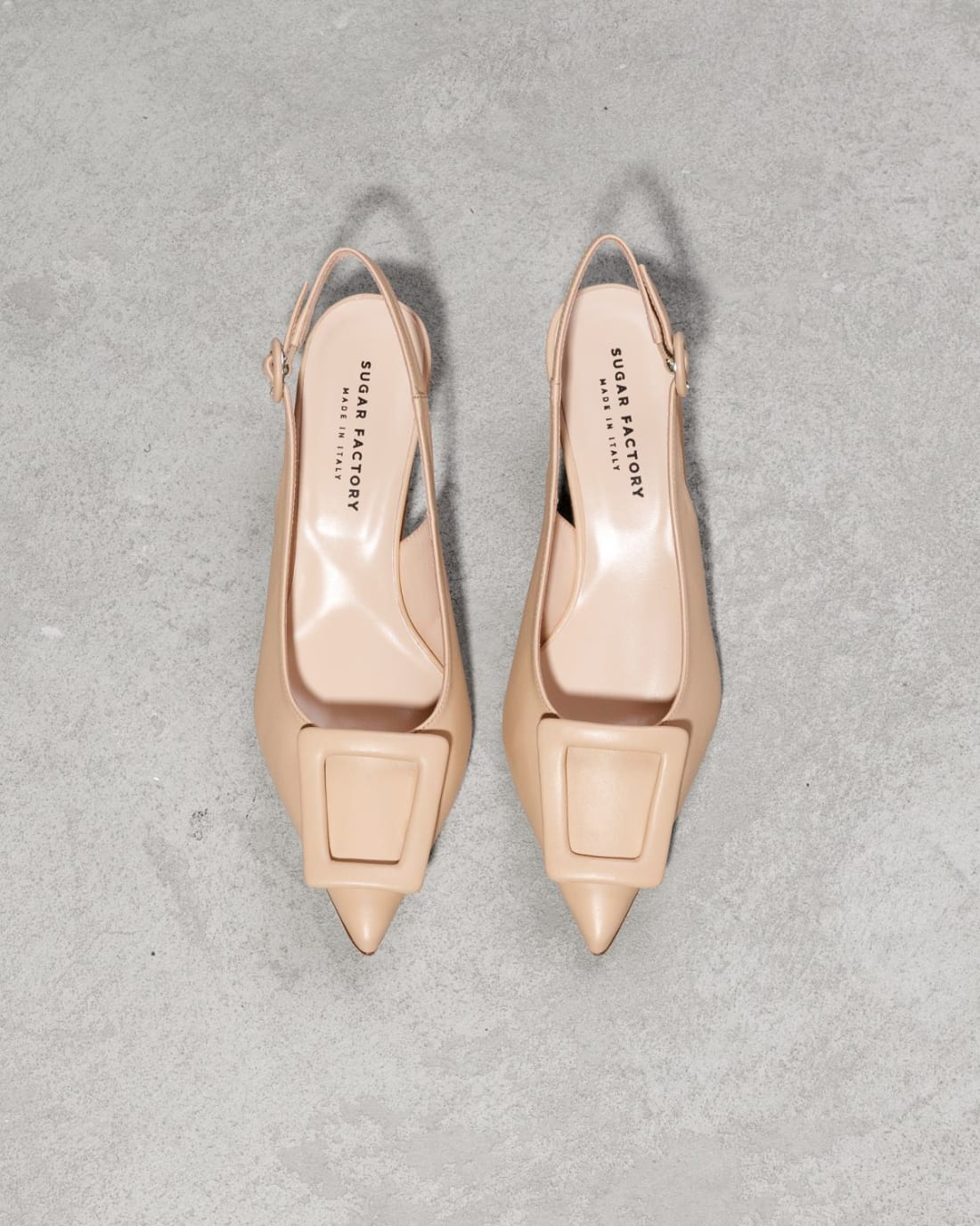 Светло-бежевые кожаные туфли - Image 2 of 5