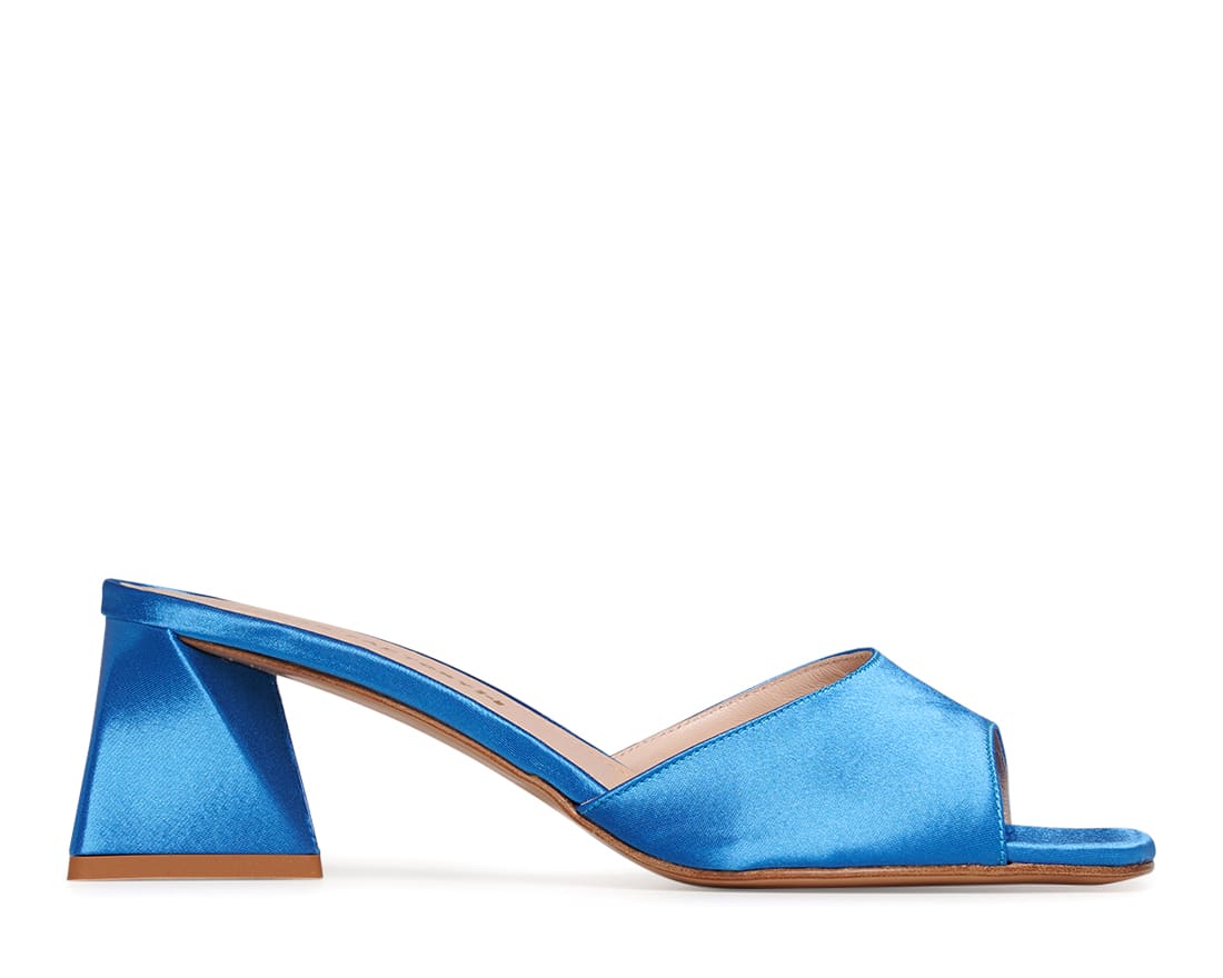 Синие атласные мюли - Image 1 of 5