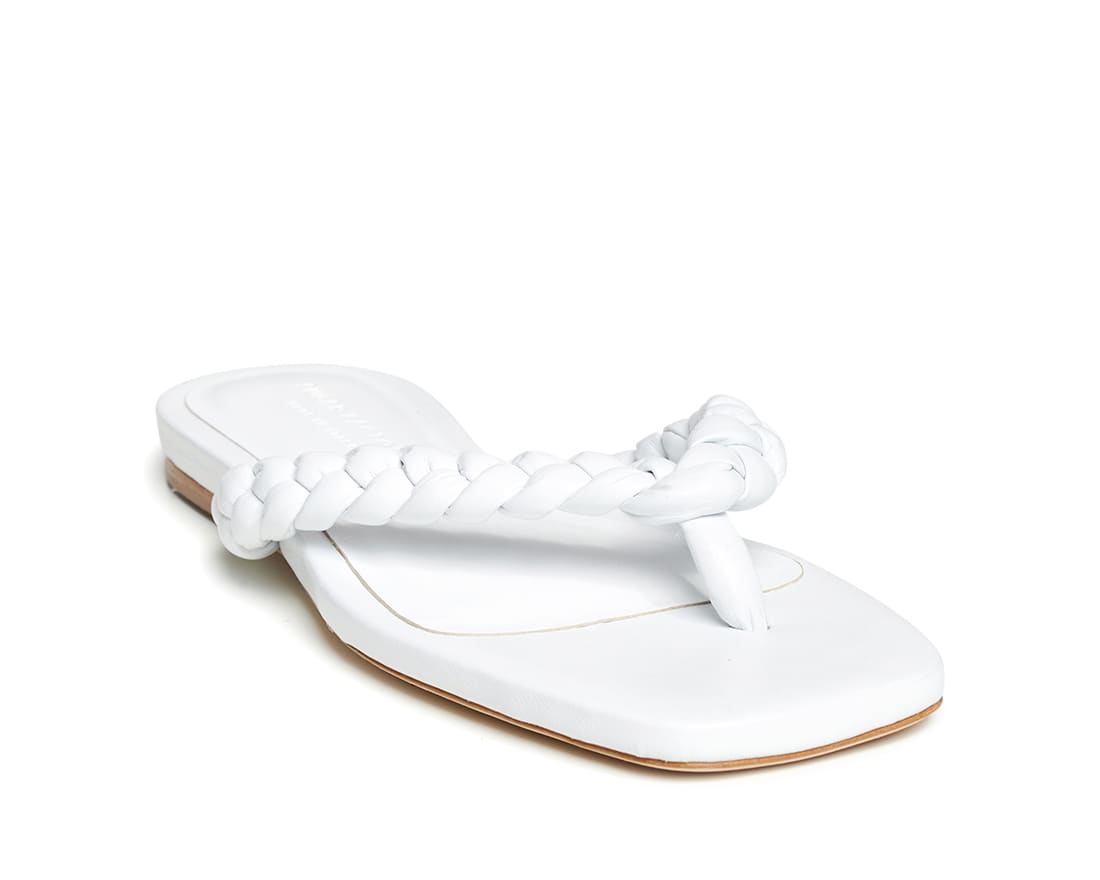 Белые кожаные шлепанцы - Image 2 of 5