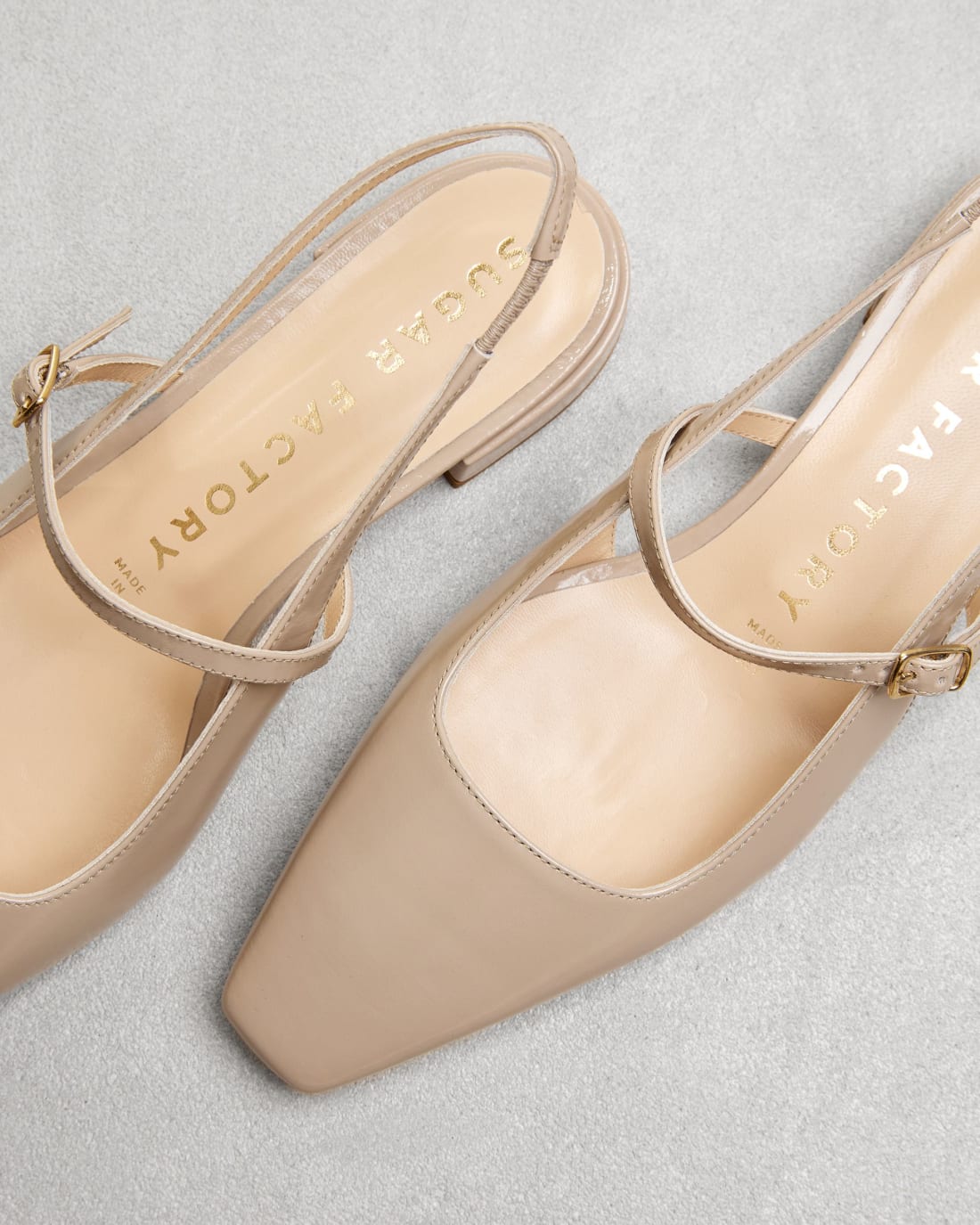 Бежевые кожаные туфли - Image 4 of 7