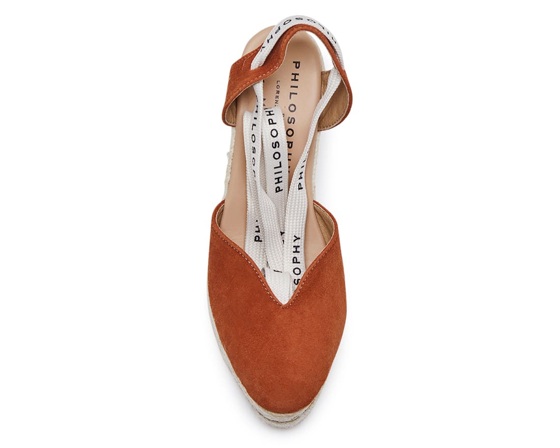 Коричневые  замшевые эспадрильи