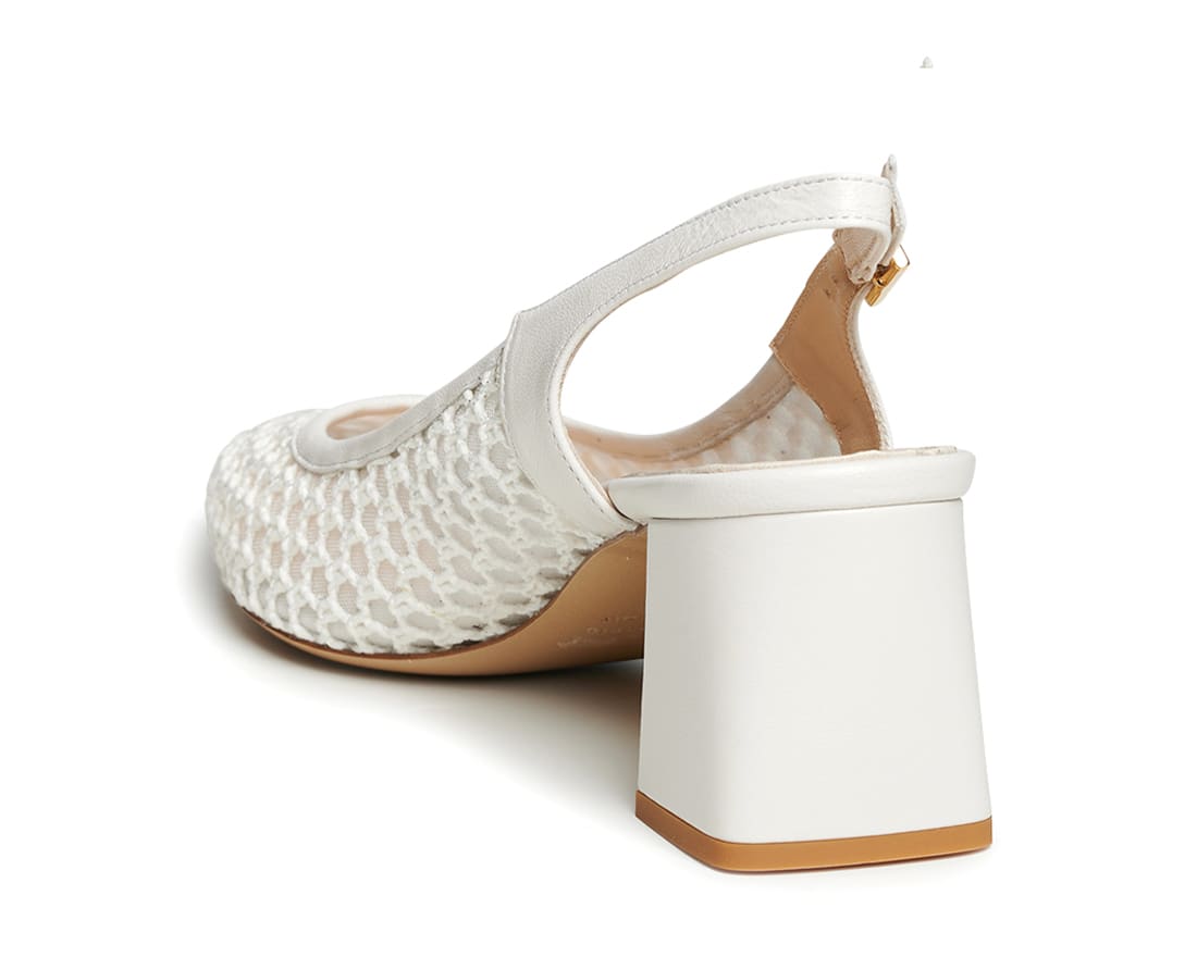 Белые текстильные туфли - Image 3 of 5