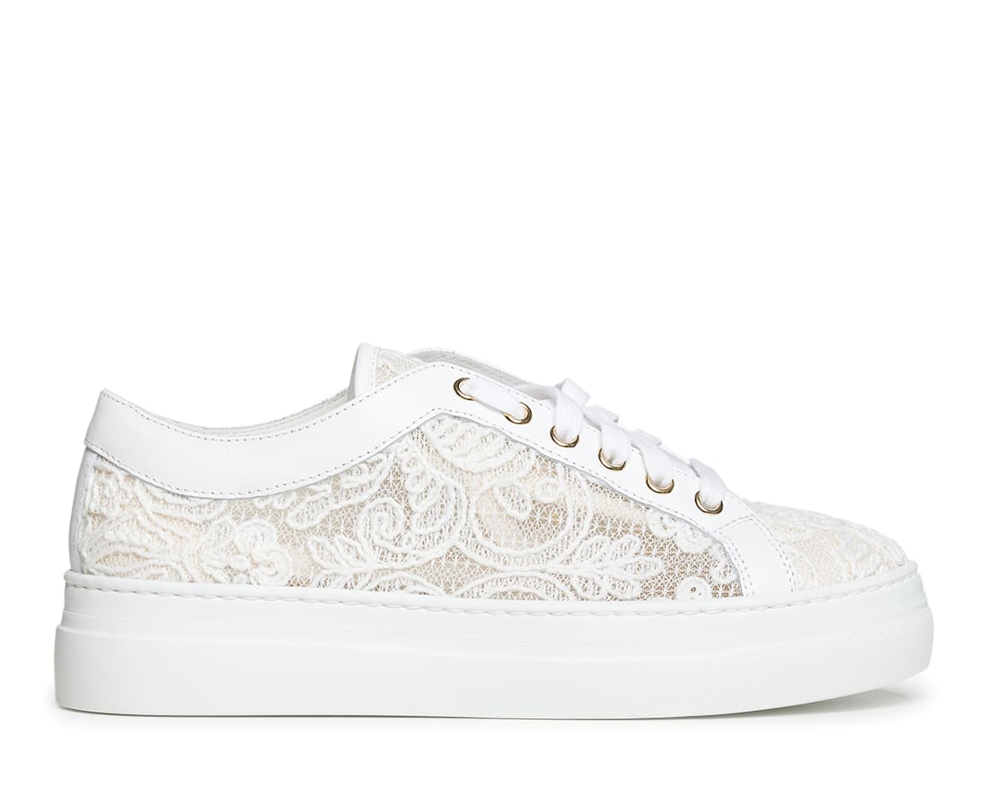 Белые текстильные кеды - Image 1 of 5