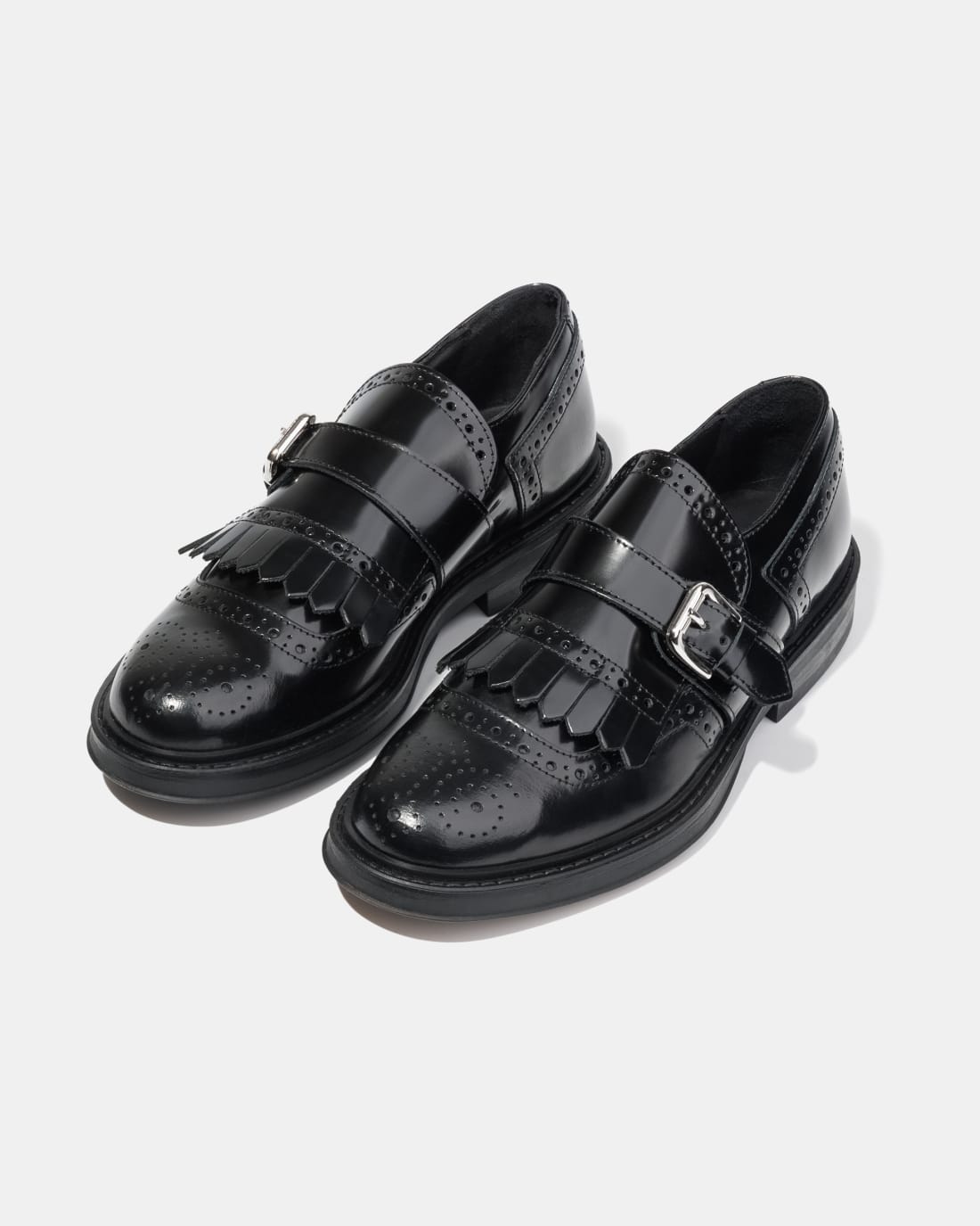 Черные кожаные туфли с ремнями - Image 3 of 5