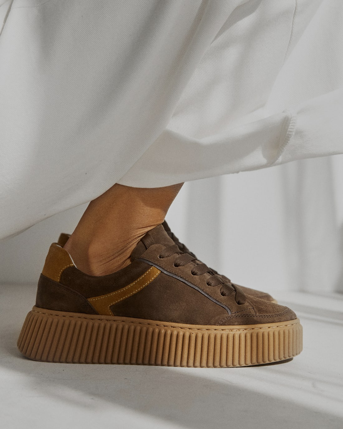 Коричневые замшевые кроссовки - Image 5 of 5