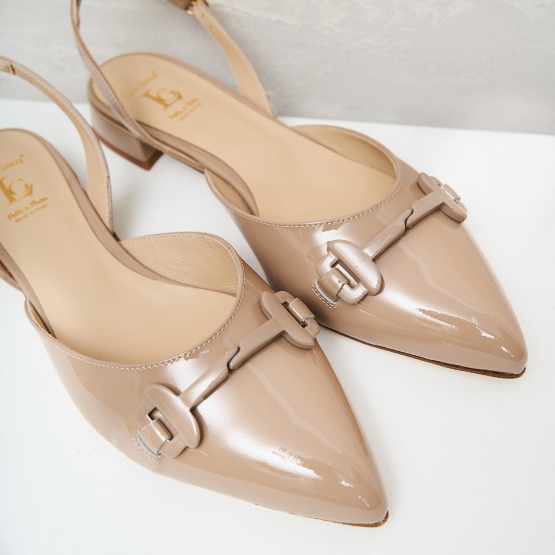 Бежевые кожаные туфли - Image 2 of 5