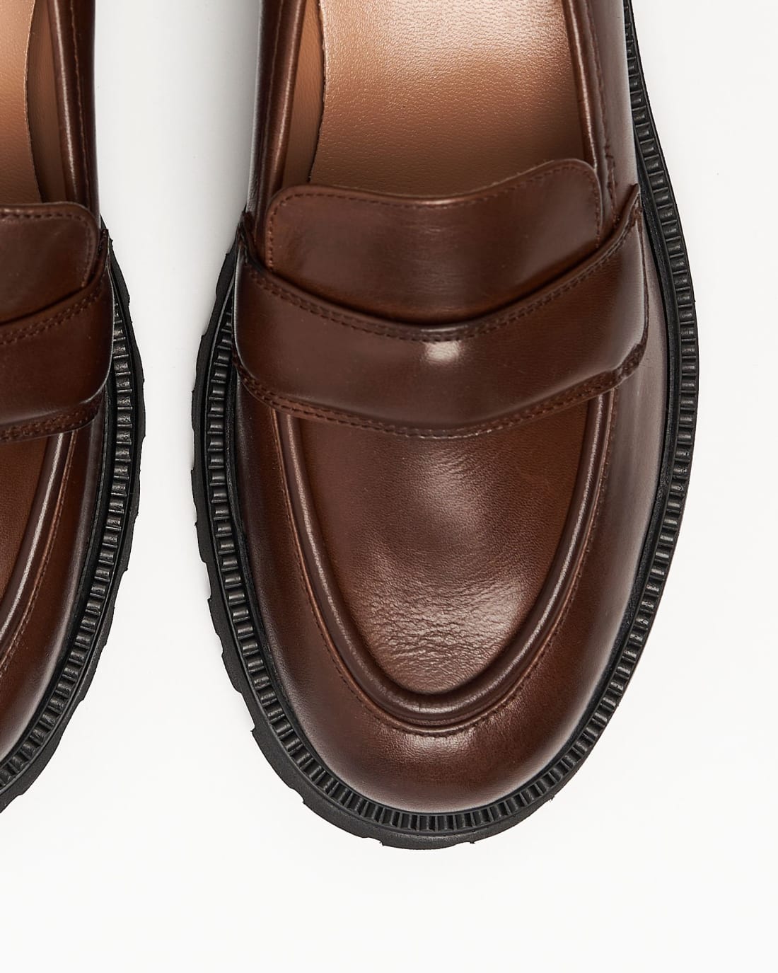 Коричневые кожаные лоферы - Image 5 of 7