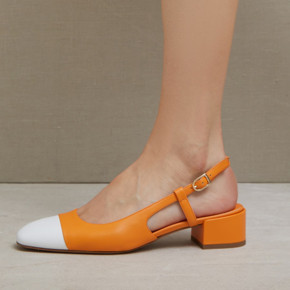Оранжевые кожаные туфли - Image 4 of 5