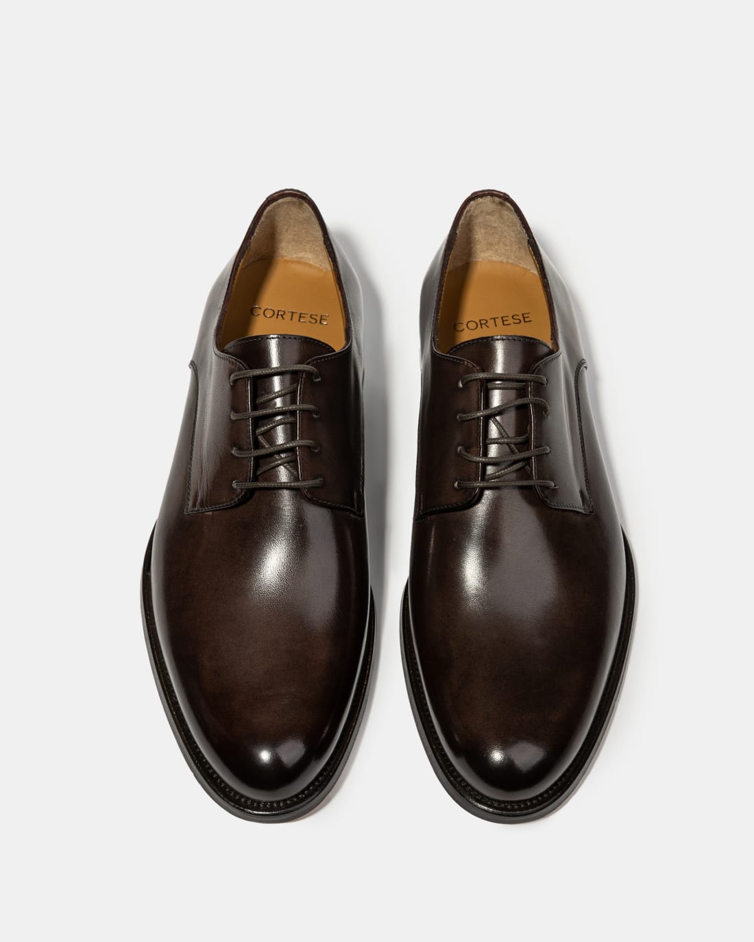 Чёрно-коричневые кожаные туфли - Image 3 of 5