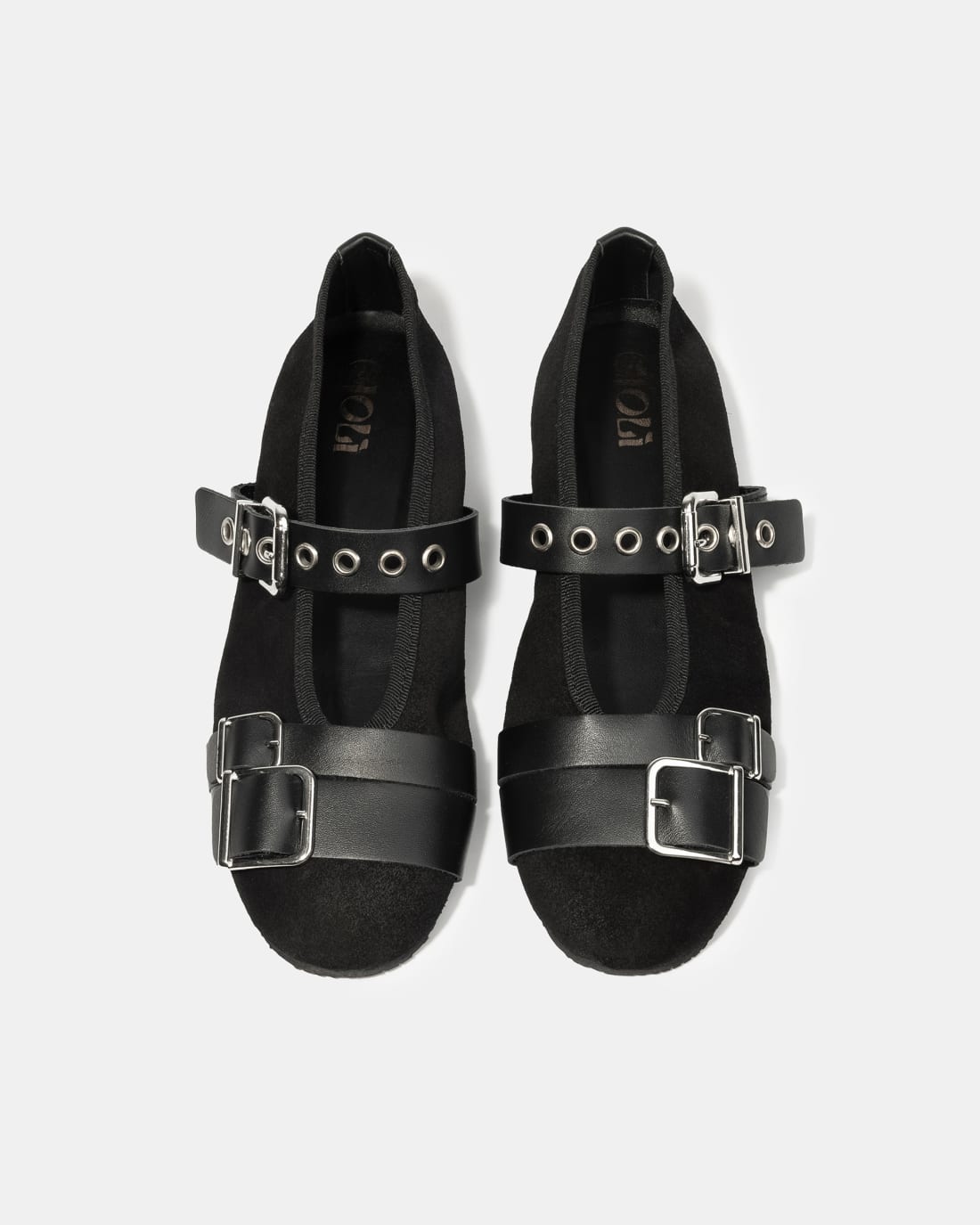 Черные замшевые туфли с ремешком - Image 3 of 5
