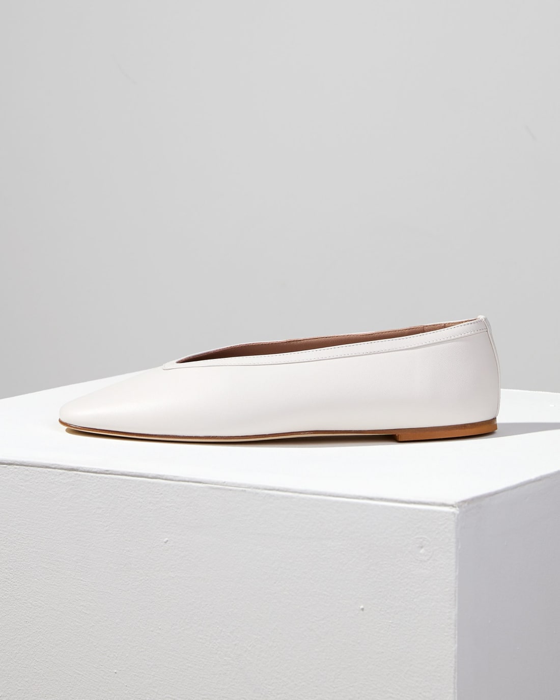Белые кожаные балетки - Image 1 of 4