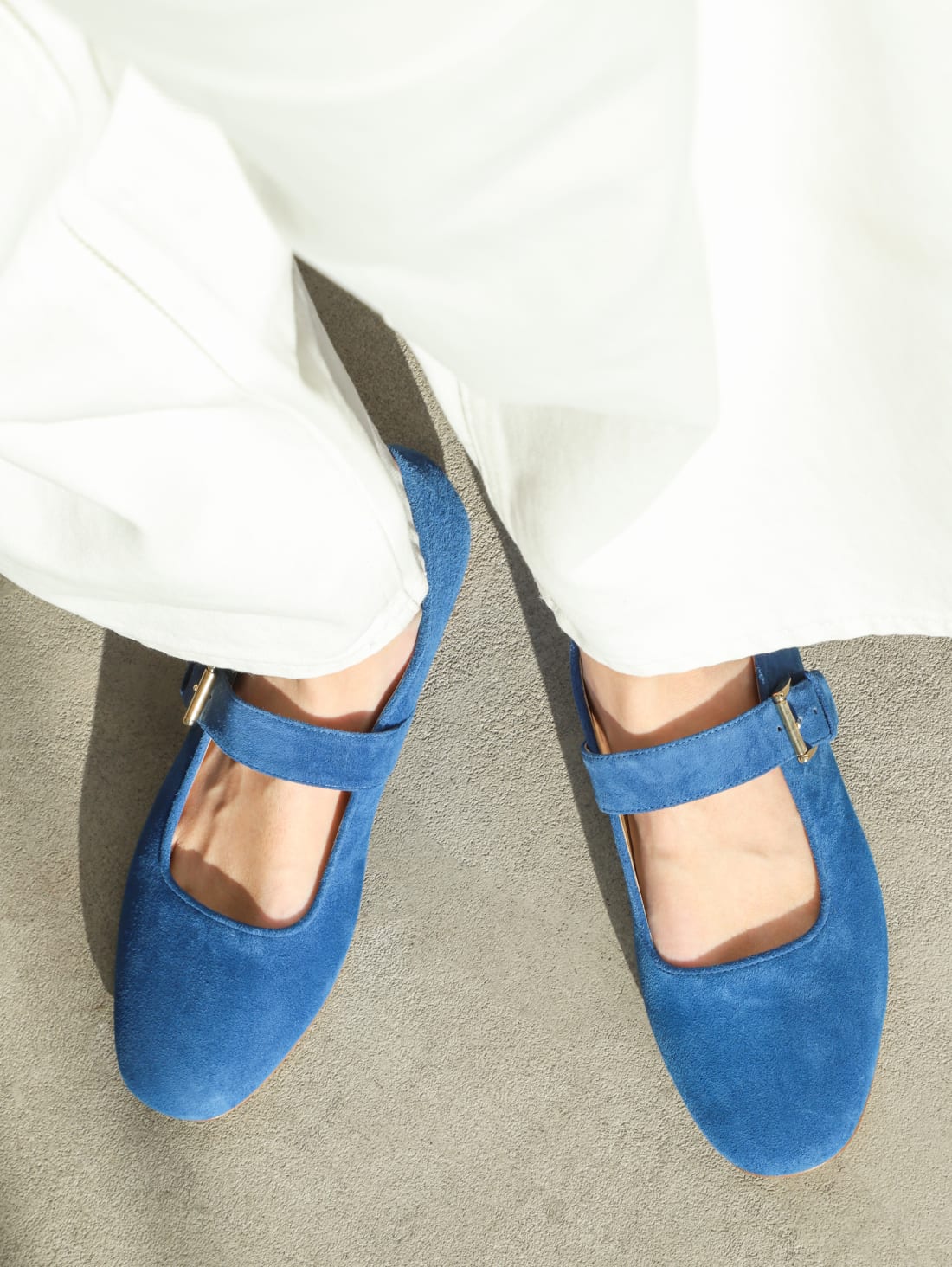 Синие замшевые туфли на плоской подошве - Image 5 of 5