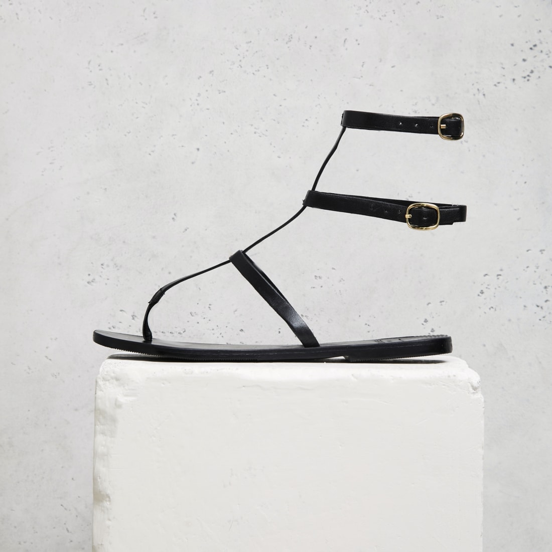 Черные кожаные сандалии - Main image