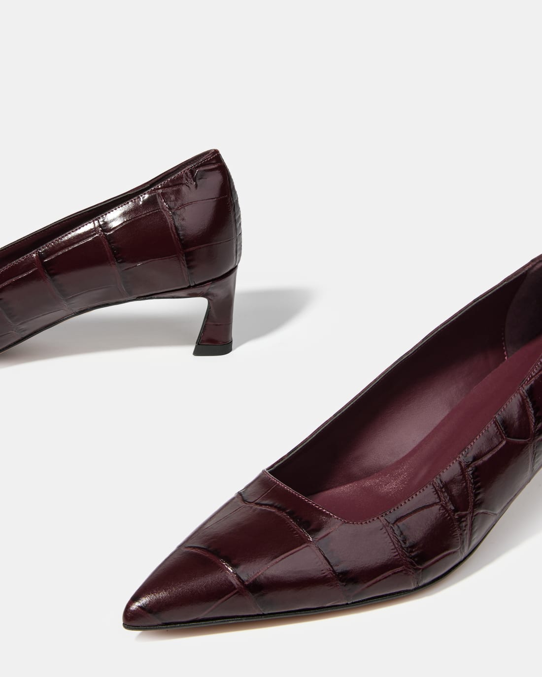 Темно-бордовые туфли на каблуке - Image 4 of 6