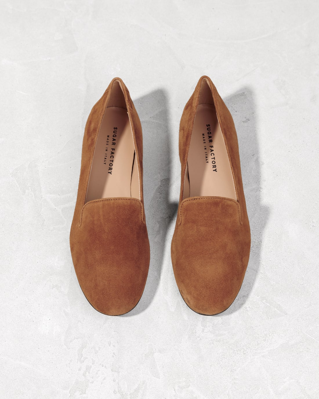 Коричневые замшевые мокасины