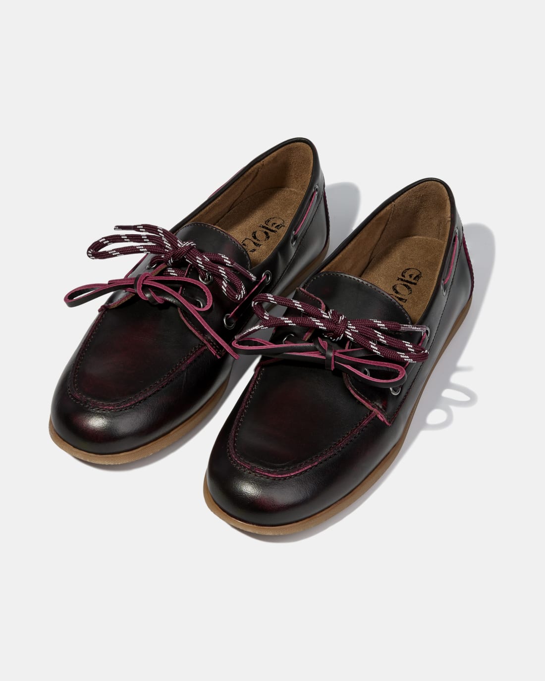 Темно-бордовые кожаные мокасины