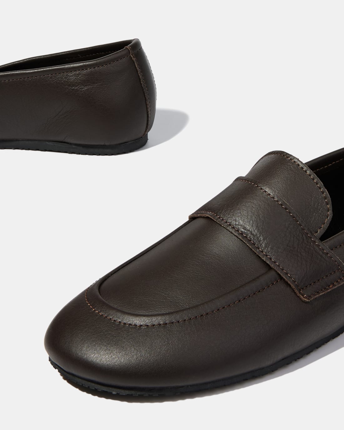 Темно-коричневые кожаные мокасины - Image 4 of 6