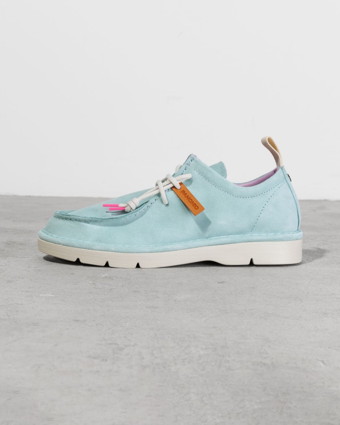 Светло-бирюзовые замшевые мокасины