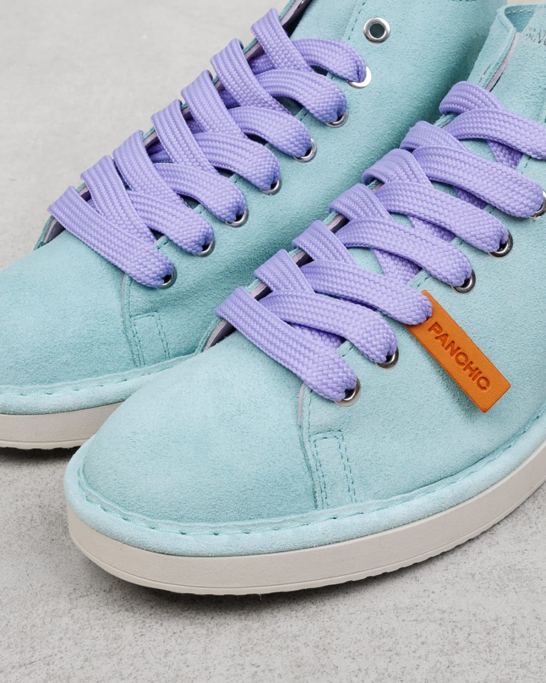 Светло-бирюзовые замшевые кеды - Image 4 of 7