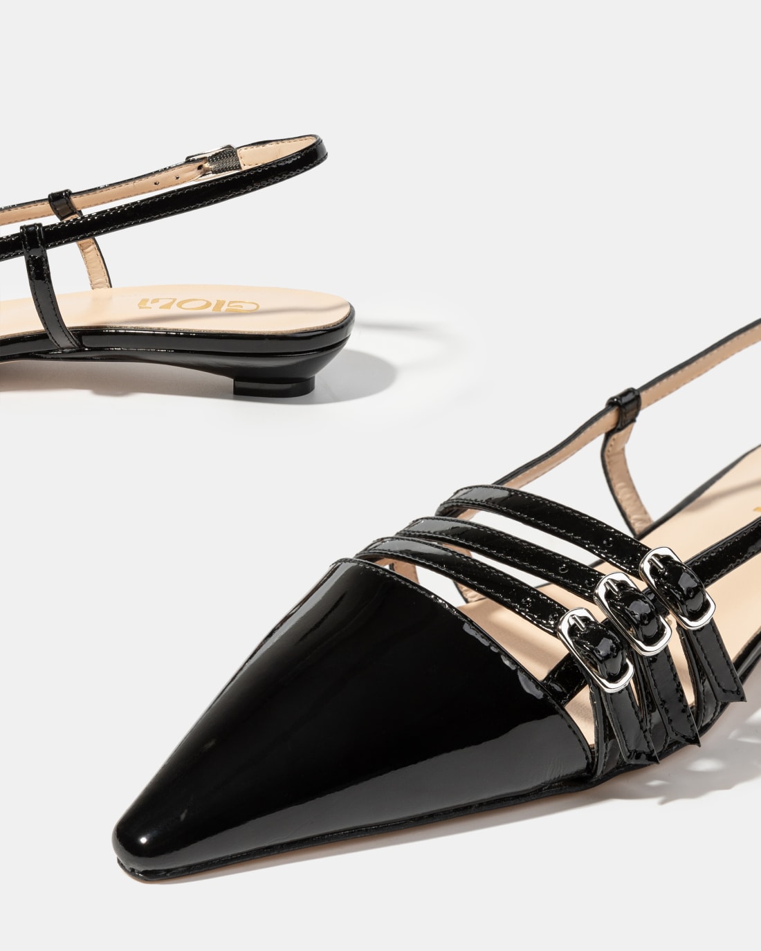 Черные лакированные туфли с ремешками - Image 4 of 4