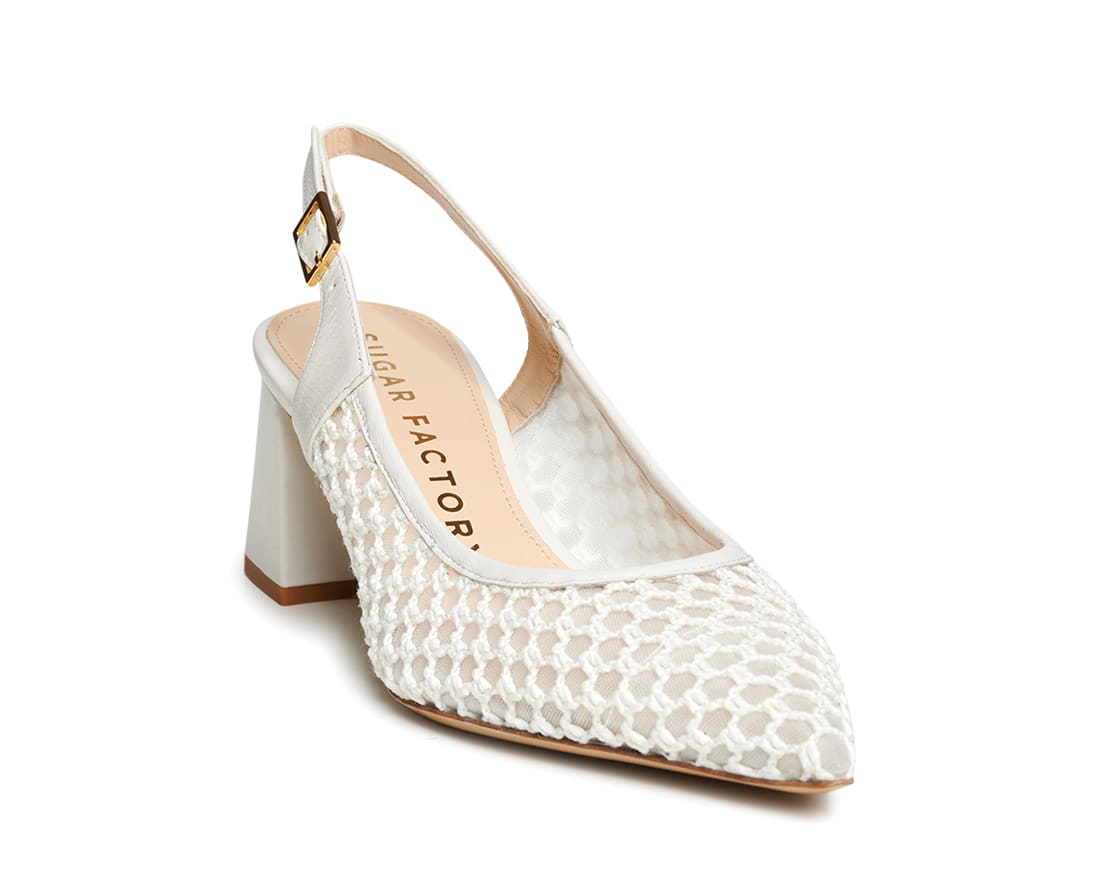 Белые текстильные туфли - Image 2 of 5