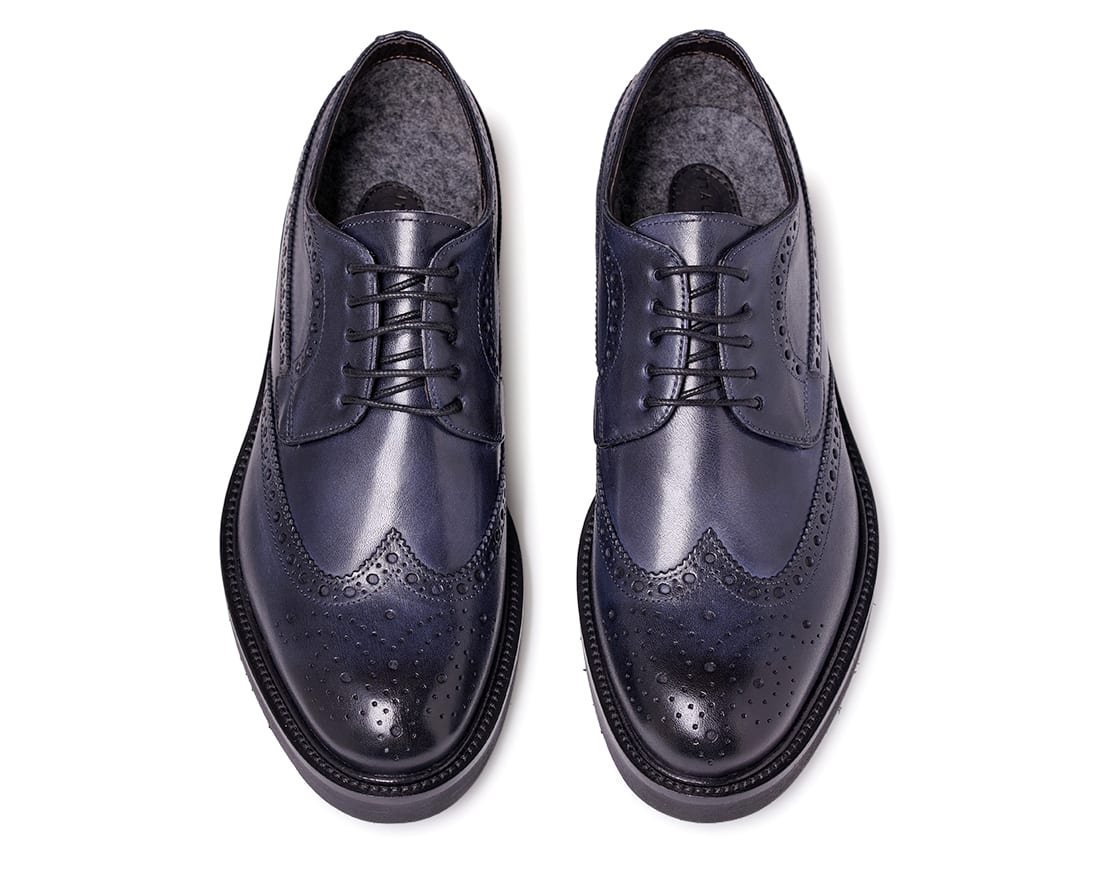 Мужские утепленные синие дерби - Image 3 of 4