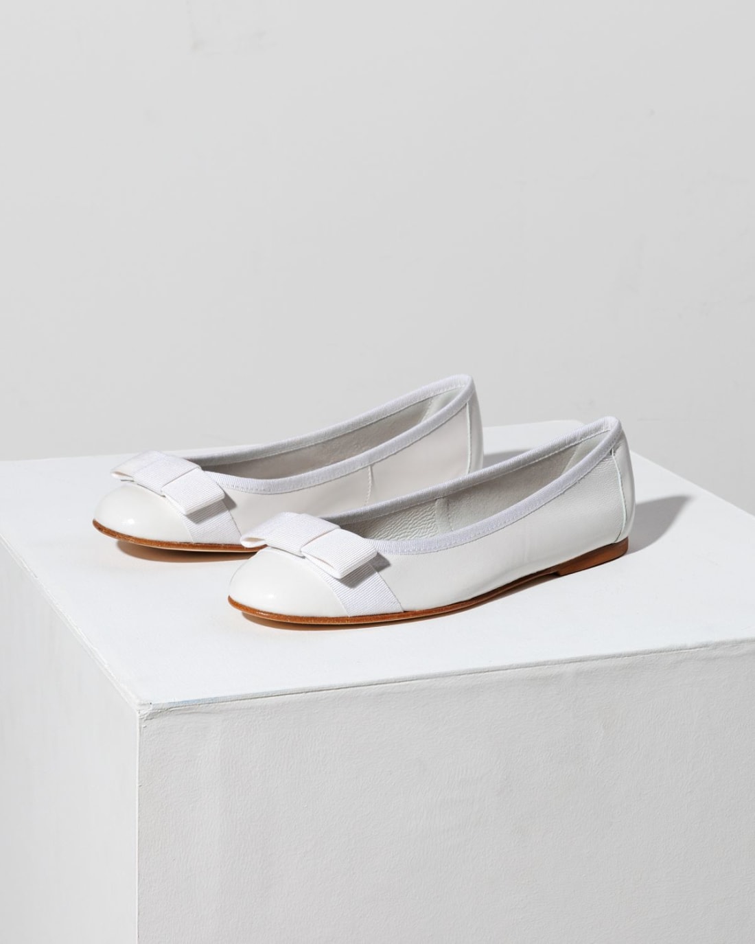 Белые кожаные балетки - Image 3 of 7