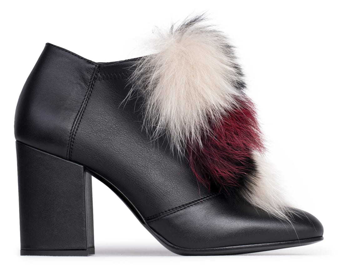 Кожаные ботильоны с натуральным мехом - Image 1 of 5